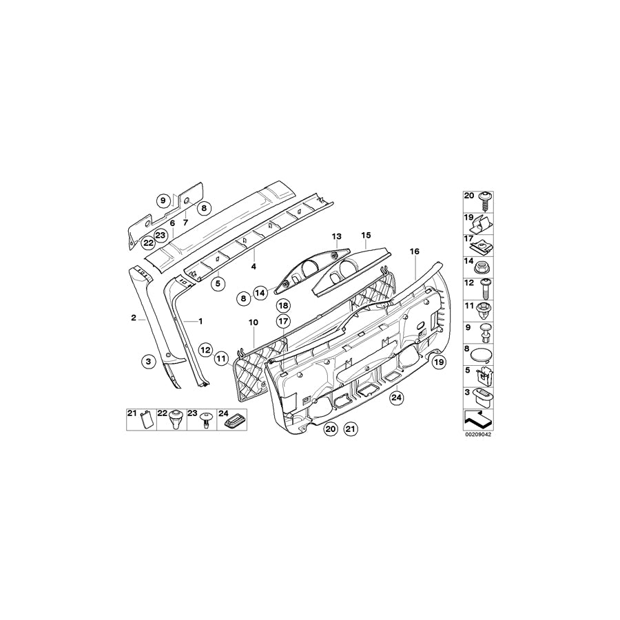 Genuine BMW 51497190865 E61 E61 Interior Upper Trunk Lid Trim Panel CREAMBEIGE (Inc. M5, 530xi & 523i) | ML Performance EU Car Parts