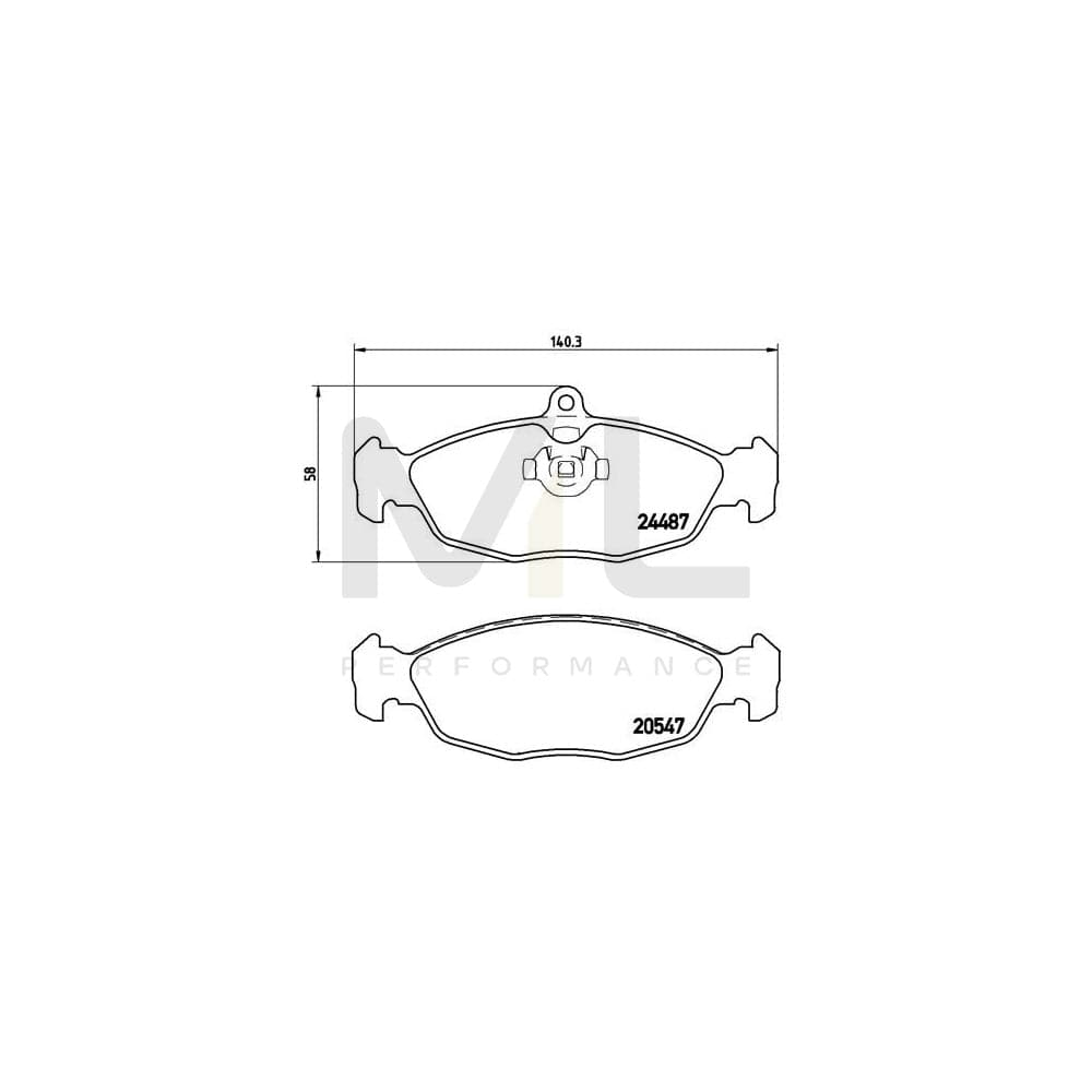 Brembo P 36 017 Brake Pad Set Prepared For Wear Indicator, With Piston Clip | ML Performance Car Parts