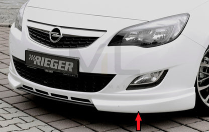 Rieger 00051311 Opel Astra J Front Splitter 1 | ML Performance EU Car Parts