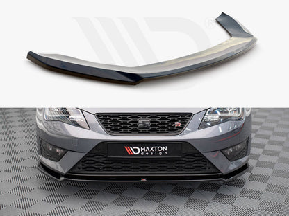 Maxton Design SE-LE-3-FR-ST-FD2T Front Splitter V.2 Seat Leon Fr / Cupra MK3 (2012-2016) | ML Performance UK Car Parts