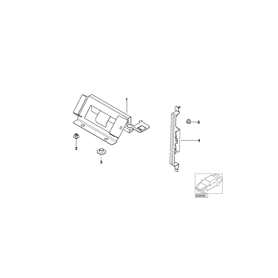 Genuine BMW 61358379549 E52 Bracket, Control Unit (Inc. ALPINA V8 & Z8) | ML Performance EU Car Parts