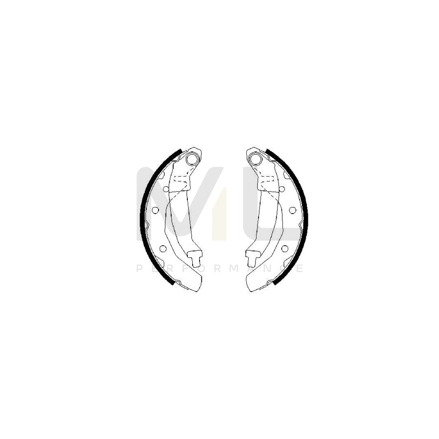 BOSCH 0 986 487 628 Brake Shoe Set | ML Performance Car Parts