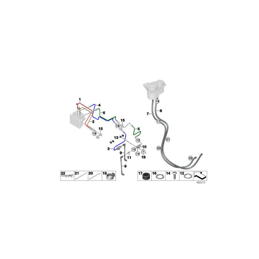 Genuine BMW 34308431127 Brake Pipe MASTER LH (Inc. M4 GT4) | ML Performance EU