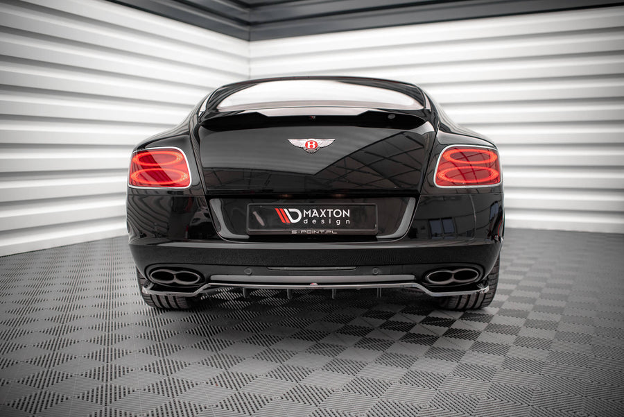 Maxton Design Bentley Continental GT V8 S MK2 Central Rear Splitter (with Vertical Bars)