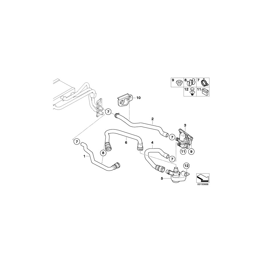 Genuine BMW 64216915173 E63 E61 Grommet (Inc. 525xd, 530d & 525xi) | ML Performance EU Car Parts