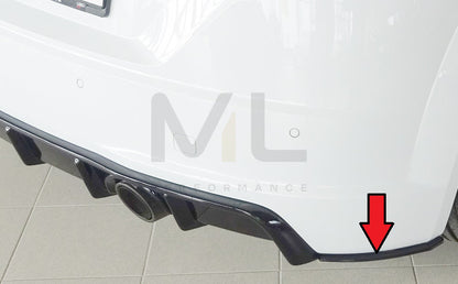 Rieger 00055178 Audi 8J-FV 8S Rear Side Splitter (TT & TTS) 4 | ML Performance EU Car Parts