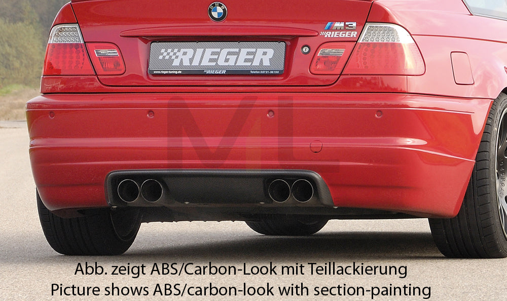 Rieger 00050242 BMW 3 Series E46 M3 Rear Diffuser 1 | ML Performance EU Car Parts