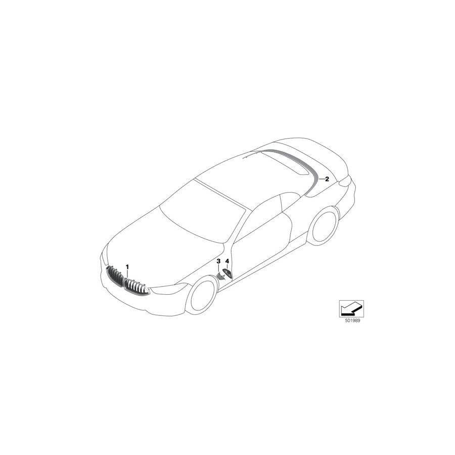 Genuine BMW 51137449420 G15 G14 G16 Grill Front (Inc. 840i, 840iX & 840dX) | ML Performance EU Car Parts