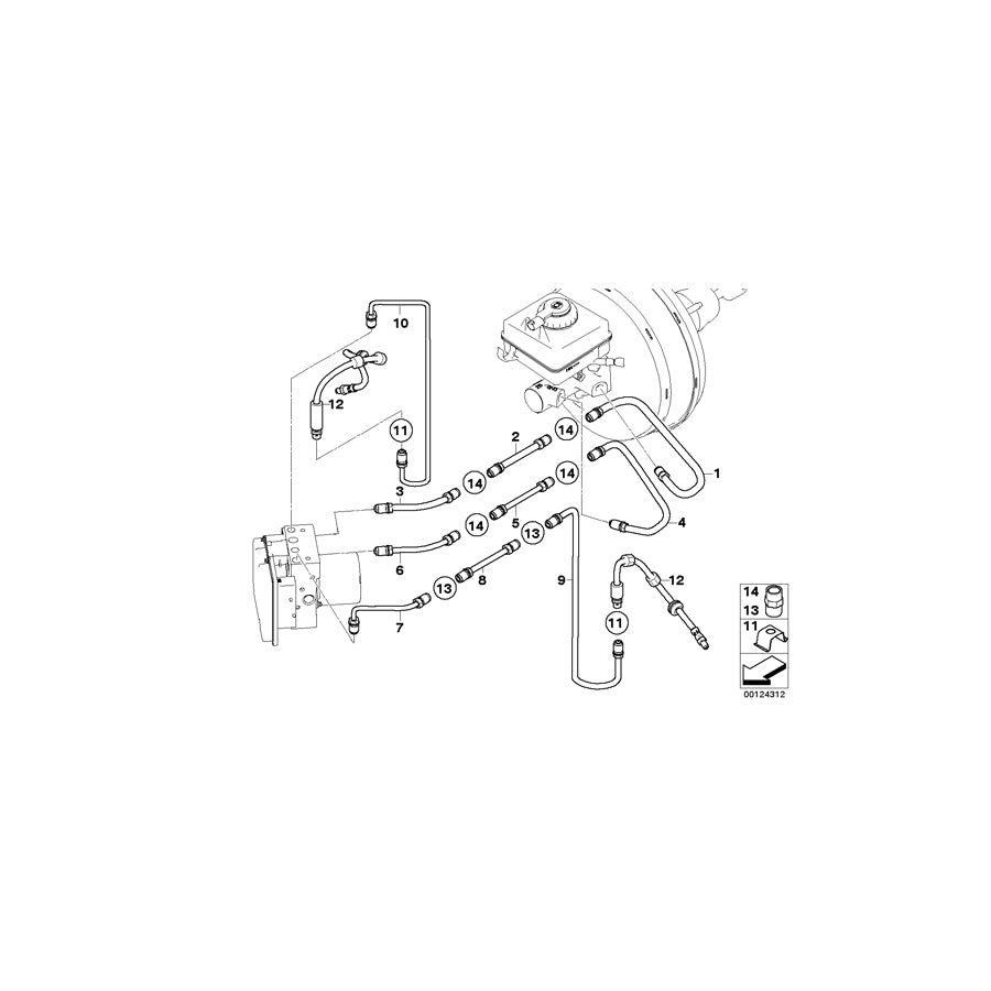 Genuine BMW 34326772473 E61 E63 E60 Pipe With Protective Hose M10/M12 (Inc. 650i, 520i & 525xi) | ML Performance EU