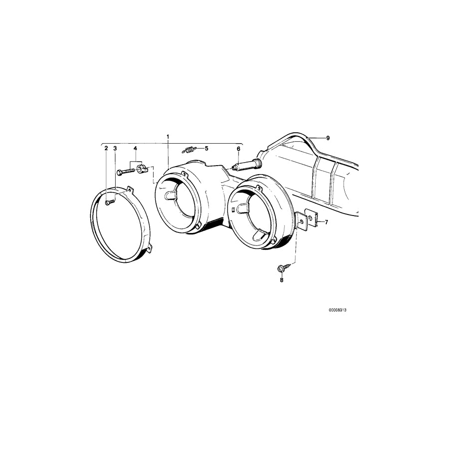 Genuine BMW 63121360615 E12 Glass Holding Frame (Inc. 3.0CS, 3.3Li & 3.0Si) | ML Performance EU Car Parts