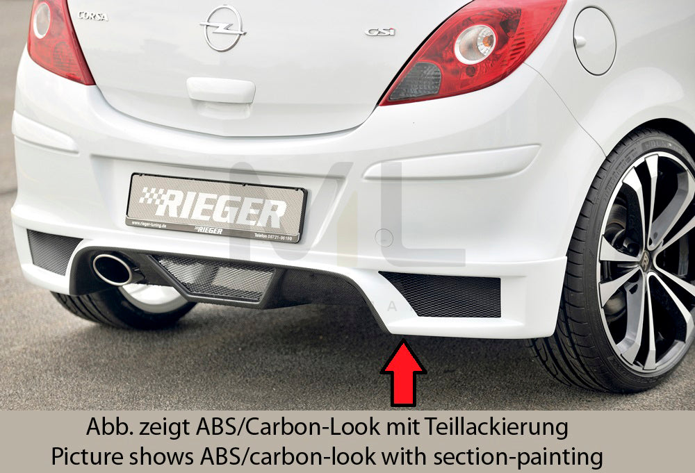 Rieger 00058947 Opel Corsa D Rear Diffuser 1 | ML Performance EU Car Parts