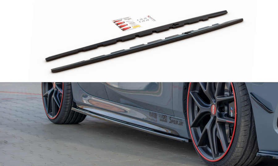 Maxton Design BM-1-40-MPACK-SD1T Side Skirts Diffusers V.1 BMW Series 1 F40 M-Pack / M135i | ML Performance UK Car Parts