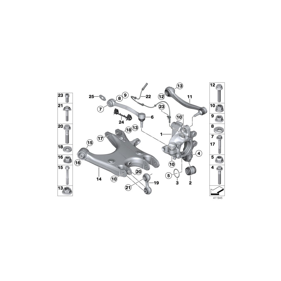 Genuine BMW 34522284596 F10 F06 Bracket Rds/Bva/Emf, Right (Inc. M5 & M6) | ML Performance EU