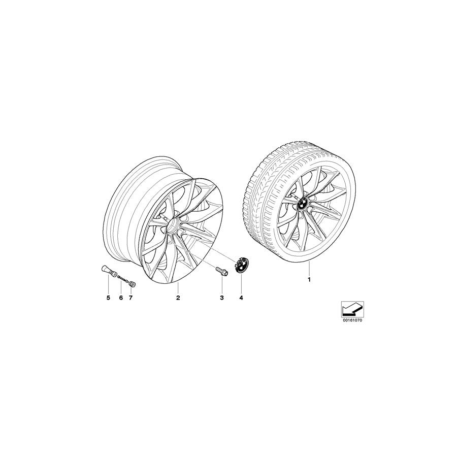 Genuine BMW 36116777348 E61 E60 Light Alloy Rim 8JX17 ET:20 (Inc. 530i, 530d & 545i) | ML Performance EU