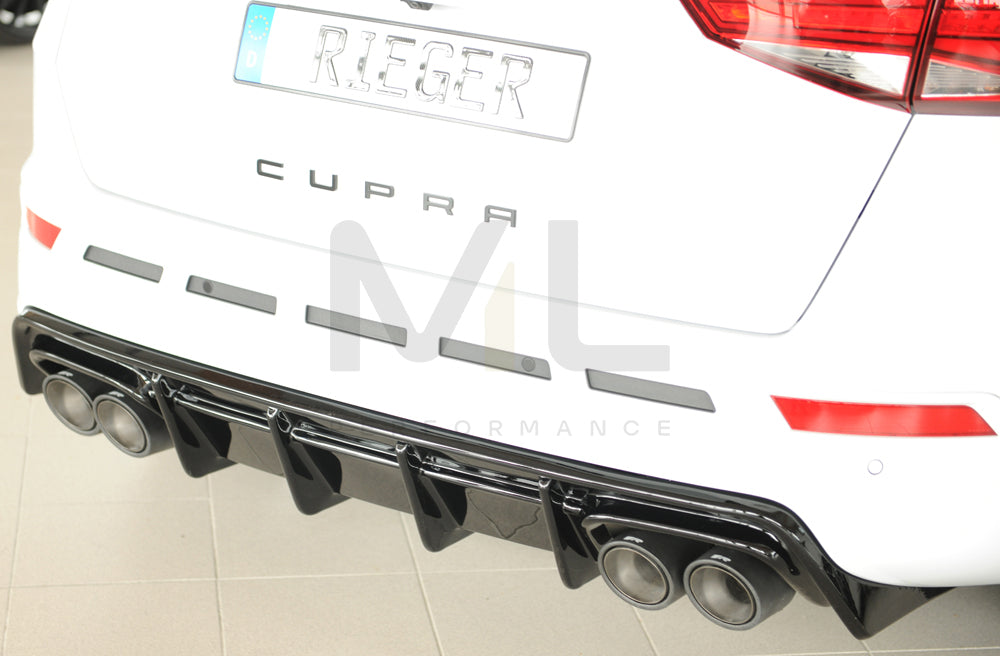 Rieger 00088228 SEAT 5FP Ateca Cupra Rear Diffuser 9 | ML Performance EU Car Parts