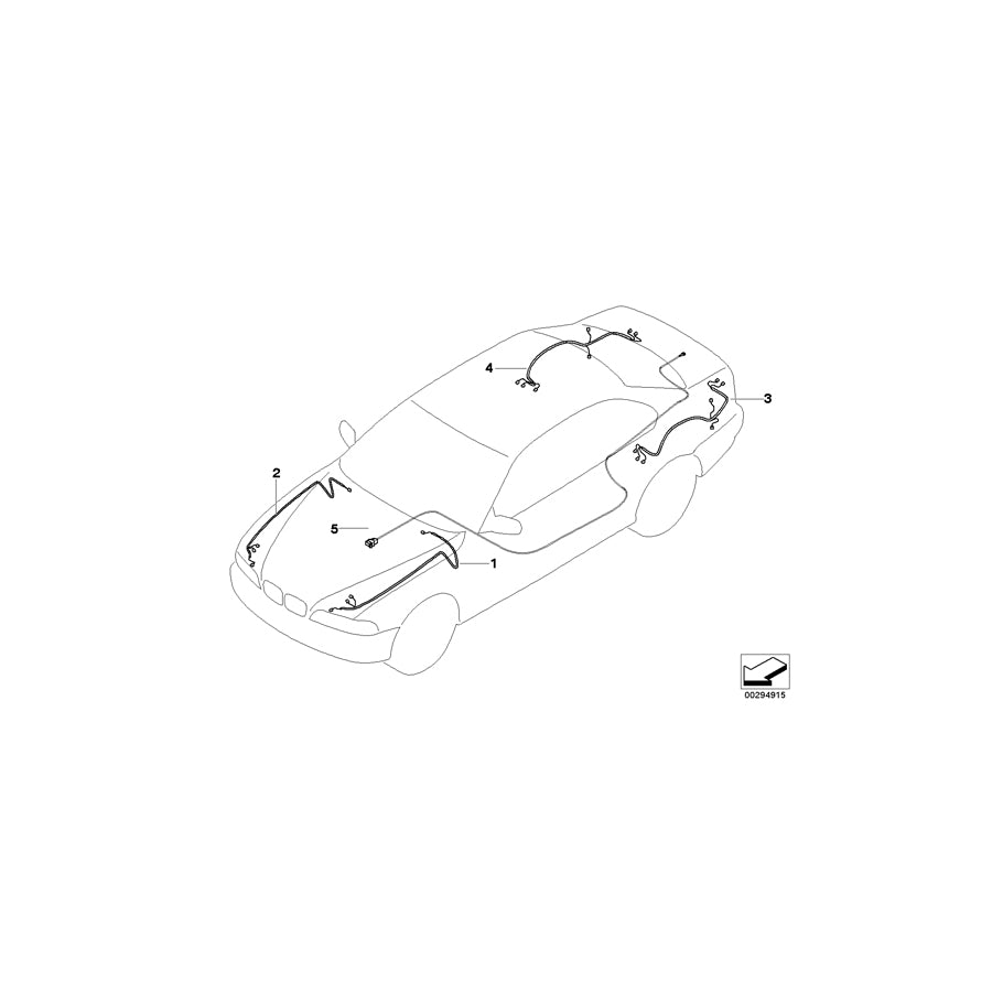 Genuine BMW 61119129503 E63 Repair Wiring Set Rear Right (Inc.  & M6) | ML Performance EU Car Parts