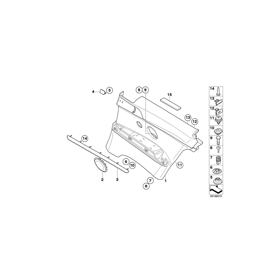 Genuine BMW 51439152826 E92 E92 Lateral Trim Panel Leather Rear Right PALLADIUMSILBER (Inc.  & M3) | ML Performance EU Car Parts