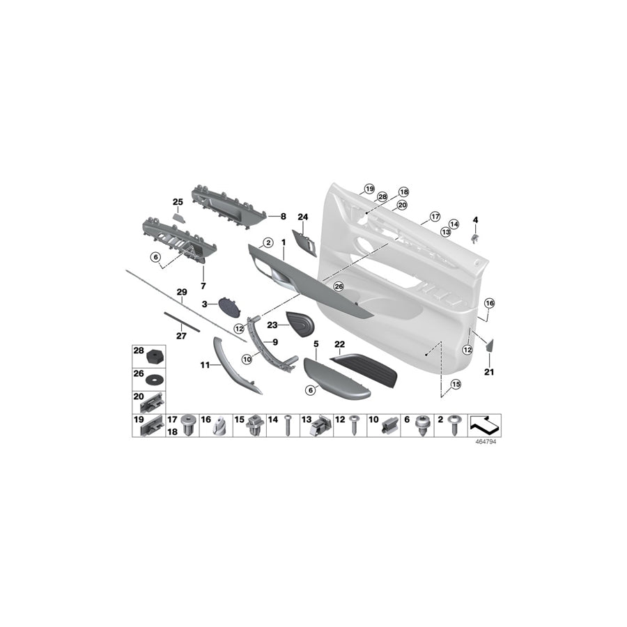 Genuine BMW 51417354414 F15 Armrest, Right MOKKA (Inc. X5 40eX, X5 35iX & X5 40dX) | ML Performance EU Car Parts