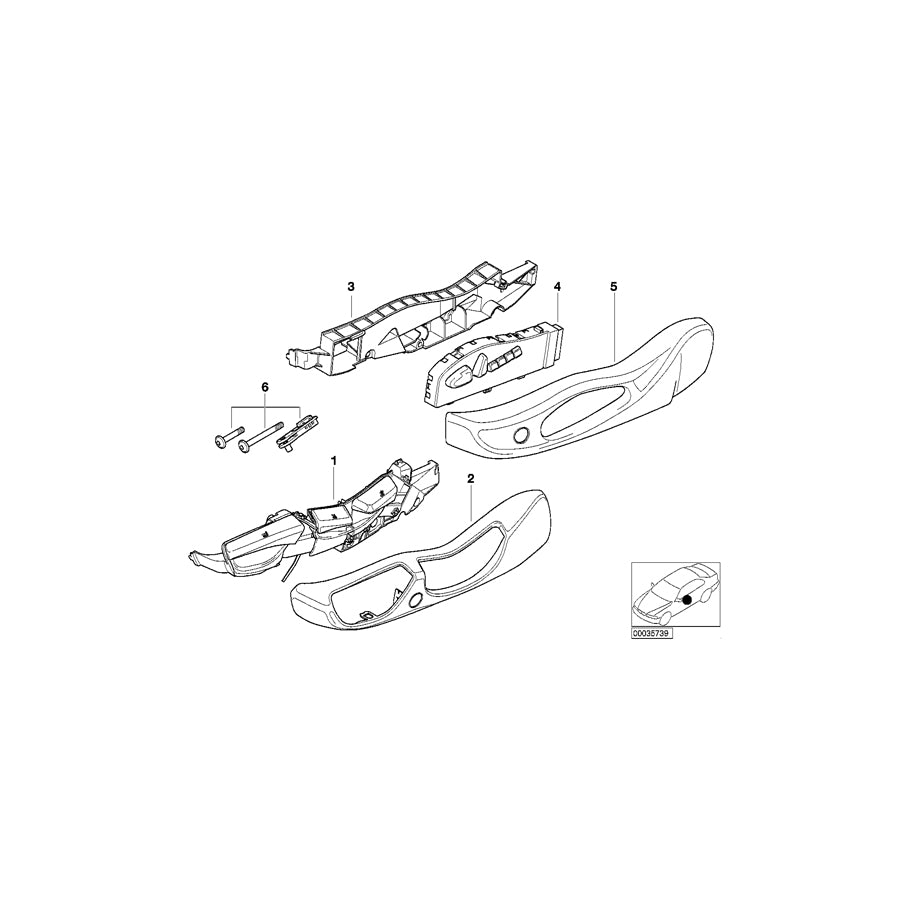 Genuine BMW 52108261346 E53 Trim, Seat Outer Right PASTELLGRUEN (Inc. X5 4.8is, X5 3.0d & X5 3.0i) | ML Performance EU Car Parts
