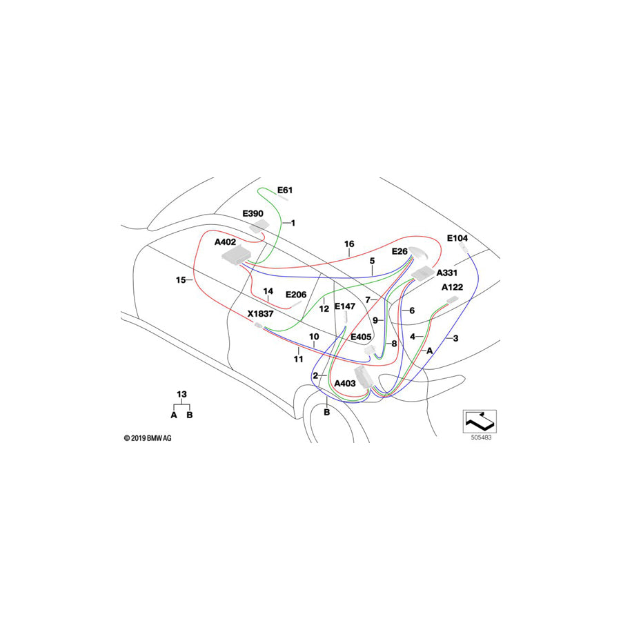 Genuine BMW 61118714854 G05 Rep.Module Aerial Lines Fm1/ Fm2 L= 2670MM (Inc. X5 M50iX, X5 40iX & X5 30iX) | ML Performance EU Car Parts