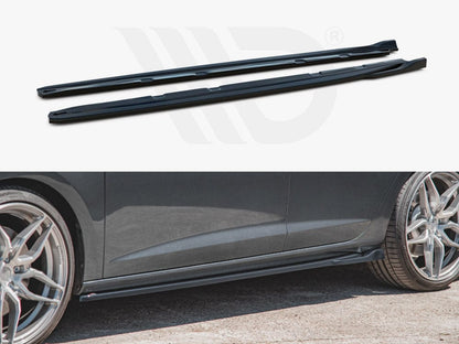 Maxton Design SE-LE-3F-CU-SD4T Side Skirts Diffusers V.4 Seat Leon MK3 Cupra / Fr Facelift | ML Performance UK Car Parts