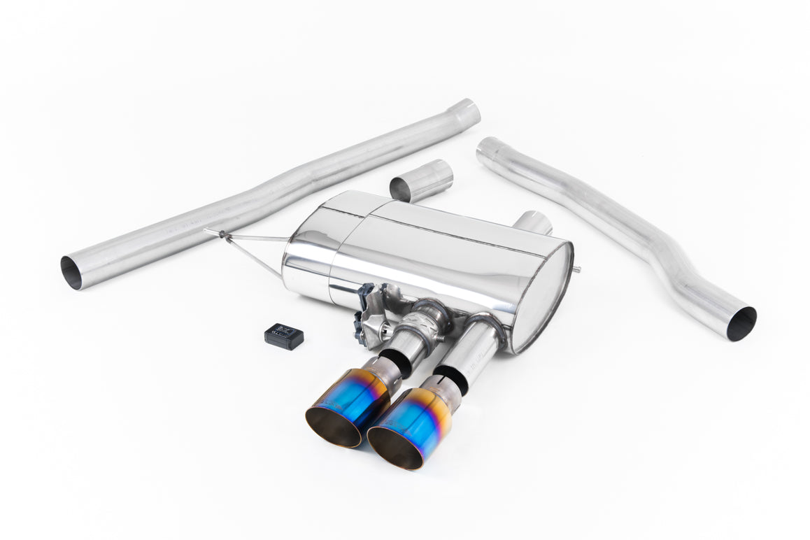 MillTek SSXM438 Mini F56 Cooper S ValveSonic Non-Resonated Cat-Back with Burnt Titanium Tips