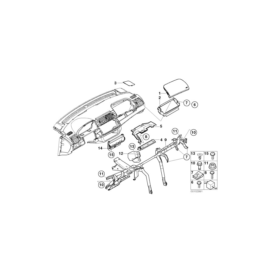 Genuine BMW 51458245961 E53 Airbag Dashboard Lid SCHWARZ (Inc. X5 4.8is, X5 3.0d & X5 3.0i) | ML Performance EU Car Parts