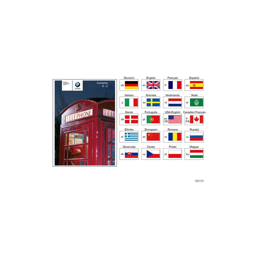 Genuine BMW 01410157456 E39 E83 E53 Owner'S Handbook, Telephone "En Us" SA639 (Inc. Z4 M3.2, Z4 3.0i & X5 4.4i) | ML Performance EU Car Parts