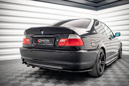 Maxton Design BMW Series 3 E46 M-Pack Coupe Central Rear Splitter (with vertical bars)