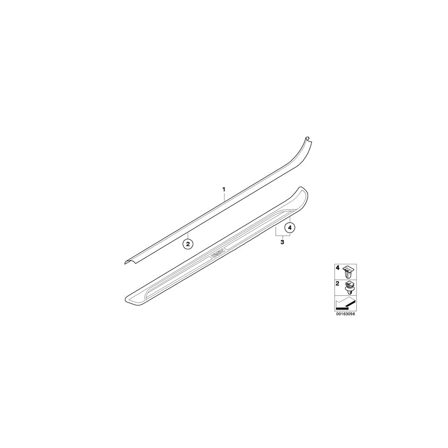 Genuine BMW 51417365104 E88 Cover, Entrance, Right LIMITED EDITION (Inc. 118d, 120i & 128i) | ML Performance EU Car Parts