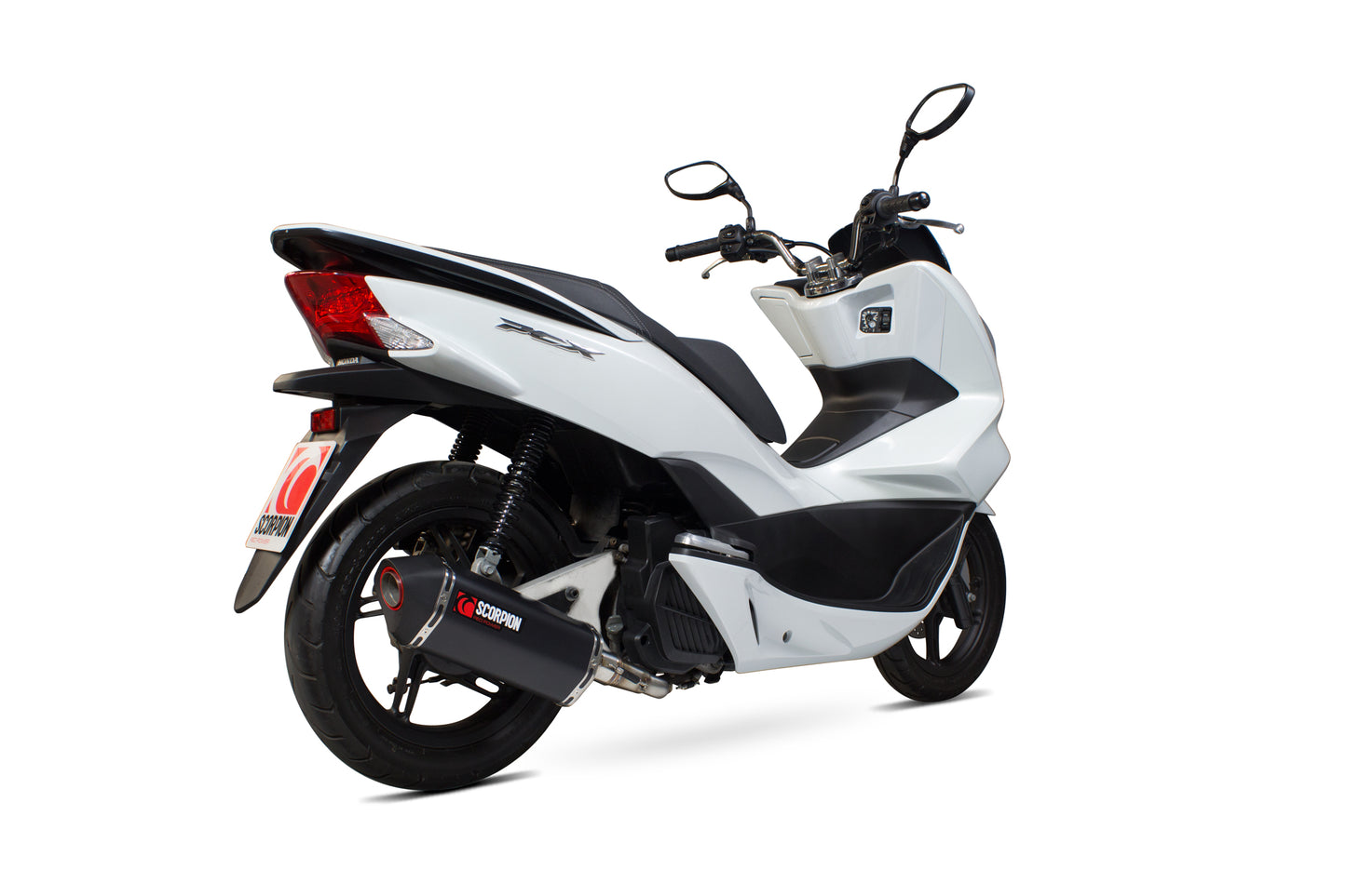 Scorpion RHA174BCER Honda PCX125 Serket Parallel Full System - Black Ceramic Coated Sleeve | ML Performance EU EU
