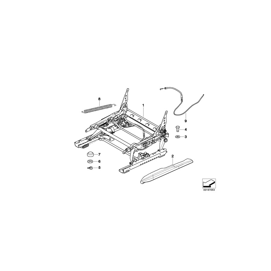 Genuine BMW 52107181115 E46 E63 Bowden Cable, Easy Entry, Left (Inc. 635d, 330Cd & 325ti) | ML Performance EU Car Parts