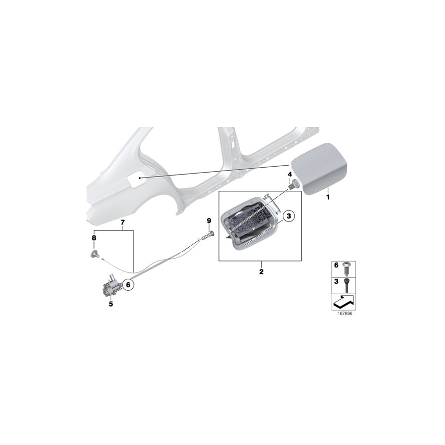 Genuine BMW 67116928323 E86 F03 E85 Clamp (Inc. Z4 2.5i, Z4 3.0i & 750LiS) | ML Performance EU Car Parts