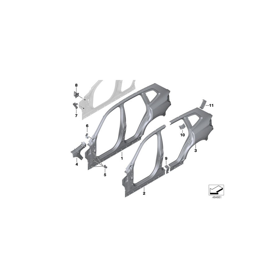 Genuine BMW 41007494167 Reinforcement Plate, C-Pillar, Left (Inc. X3 20iX, X3 20i 1.6 & X3 20i) | ML Performance EU