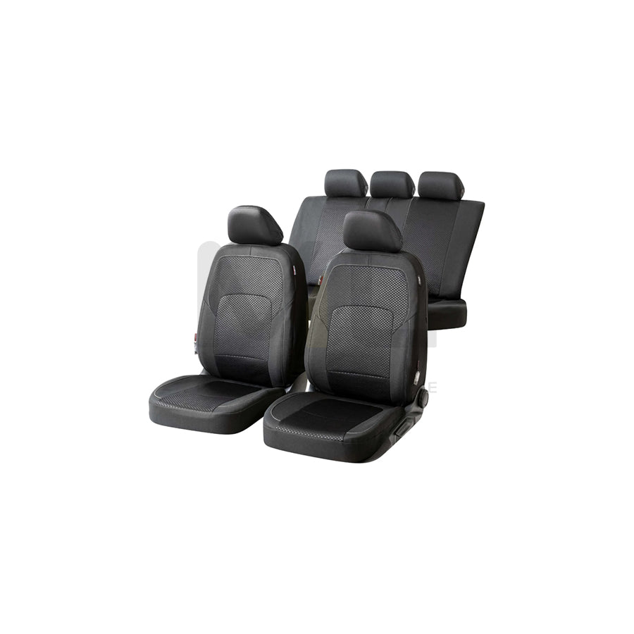WALSER Logan, ZIPP IT Premium 11862 Car seat cover Black, Silver, Polyester, Front and Rear | ML Performance Car Parts