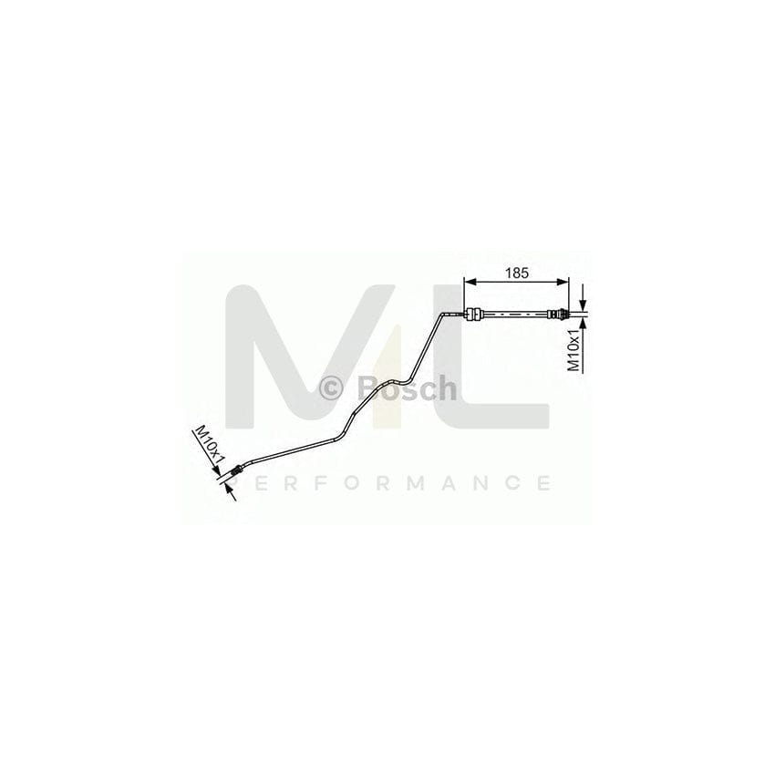BOSCH 1 987 481 422 Brake Hose 660mm | ML Performance Car Parts