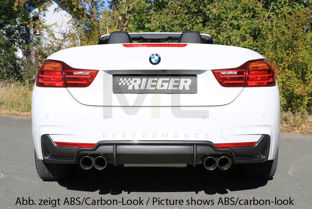 Rieger 00053479 BMW 4 Series F32 F33 F36 Rear Diffuser 3 | ML Performance EU Car Parts