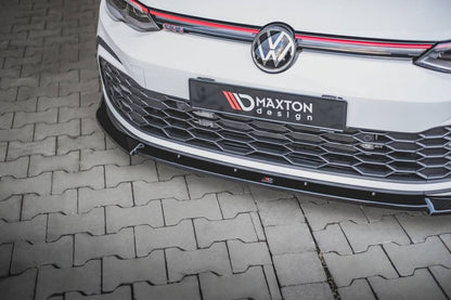 Maxton Design Volkswagen Golf GTI / R-Line MK8 Front Splitter + Flaps V.3
