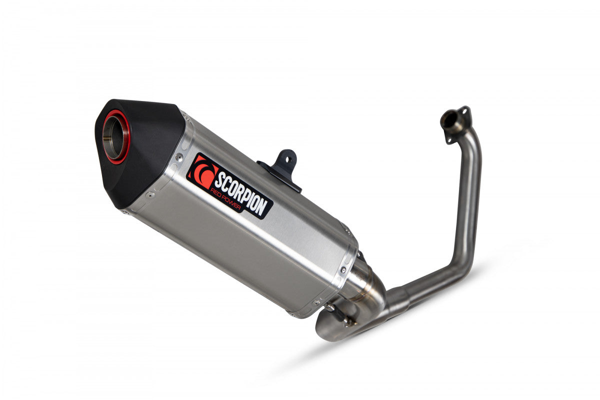 Scorpion RHA183SYSSEO Honda CB125 R Serket Parallel Full System - Brushed Stainless Steel Sleeve | ML Performance EU EU