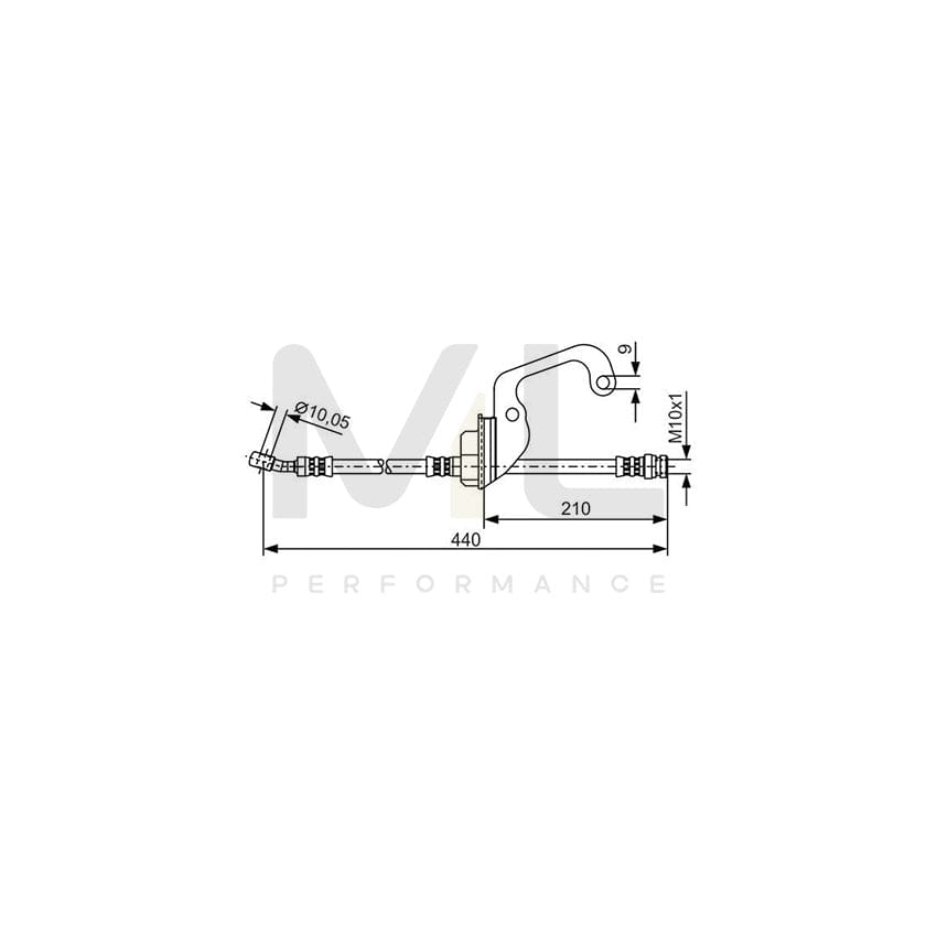 BOSCH 1 987 481 364 Brake Hose for HYUNDAI Terracan (HP) 428mm, M10x1 | ML Performance Car Parts