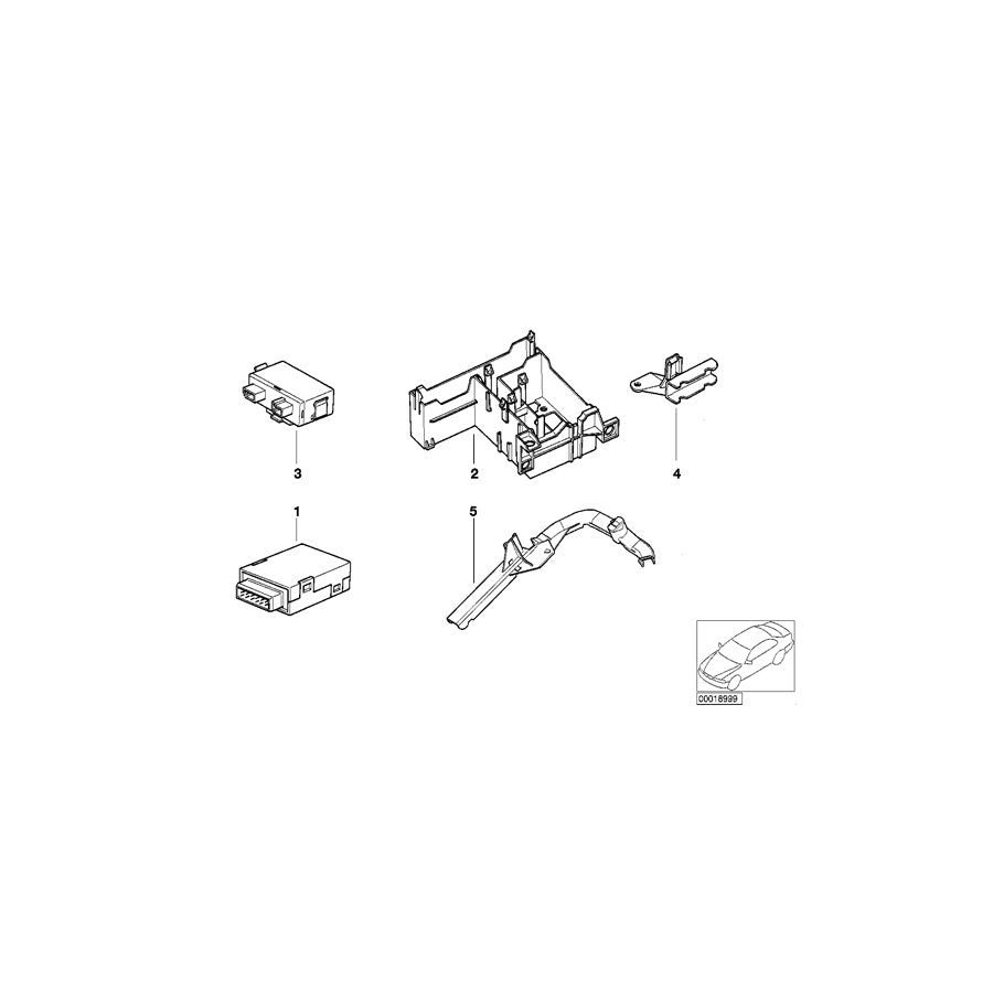 Genuine BMW 61358364913 E34 Bracket F Transmitter Receiver Module (Inc. 525td, 518i & M5 3.8) | ML Performance EU Car Parts
