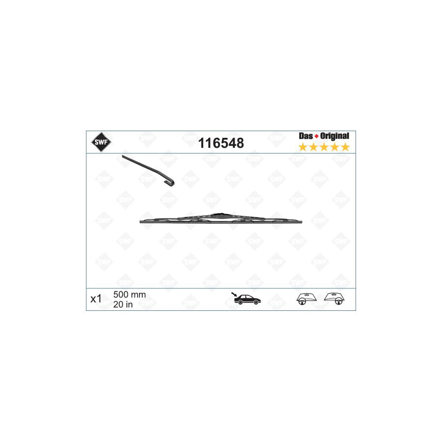 Swf Original Rear 116548 Wiper Blade | ML Performance EU Car Parts