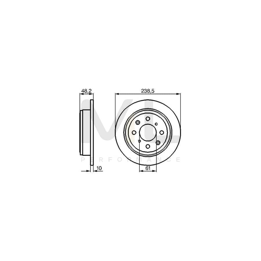 BOSCH 0 986 478 350 Brake Disc Solid, Oiled, with bolts/screws | ML Performance Car Parts