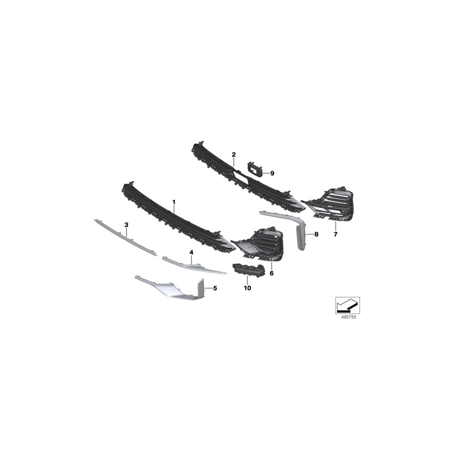 Genuine BMW 51117470330 G07 Moulding Front Right (Inc. X7 50iX, X7 40iX & X7 30dX) | ML Performance EU Car Parts