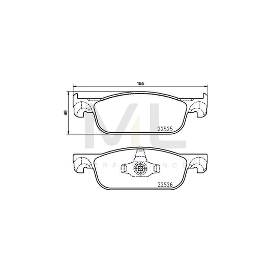 Hella 8DB 355 025-471 Brake Pad Set Not Prepared For Wear Indicator | ML Performance Car Parts