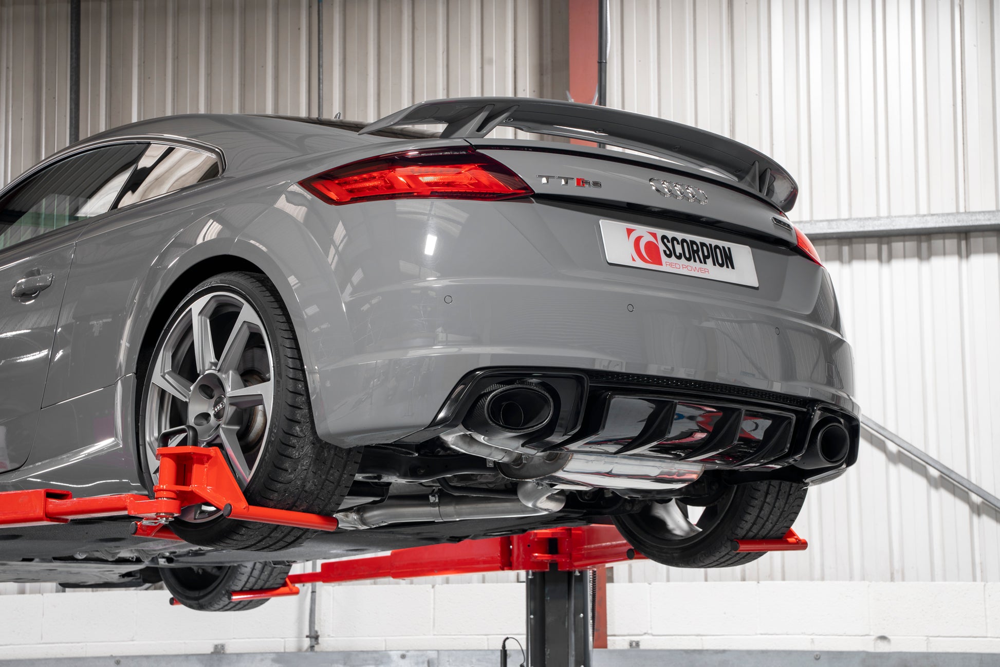 Scorpion SAU082CF Audi TTRS MK3 Resonated Cat-Back System With No Valves | ML Performance EU EU