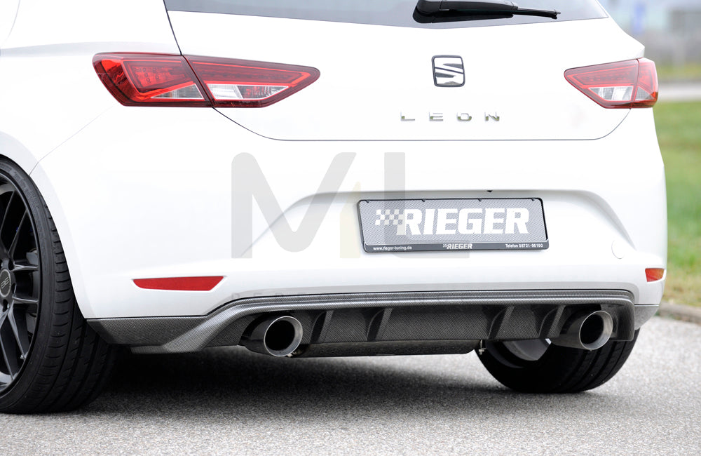 Rieger 00099274 SEAT 5F Leon Rear Diffuser 1 | ML Performance EU Car Parts