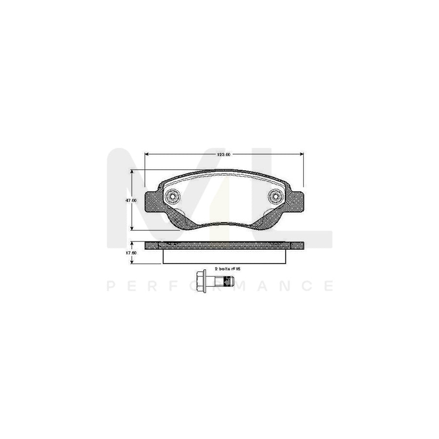 Bosch 0986Tb2927 Brake Pad Set Excl. Wear Warning Contact, With Bolts, With Accessories | ML Performance Car Parts