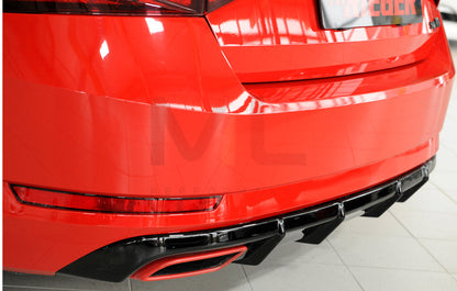 Rieger 00088151 Skoda 3T 3V Superb III Rear Diffuser 5 | ML Performance EU Car Parts
