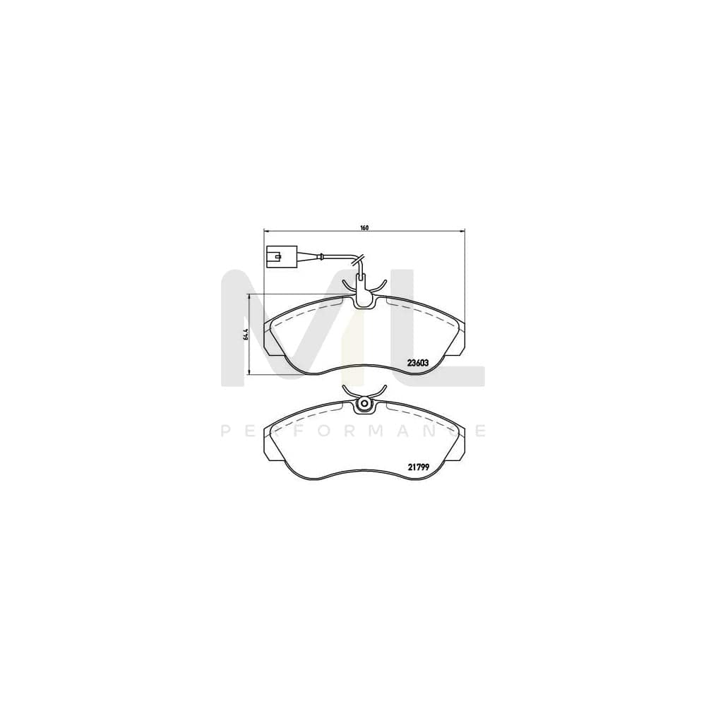 Brembo P 23 084 Brake Pad Set With Brake Caliper Screws | ML Performance Car Parts